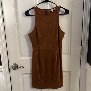 Brown suede dress